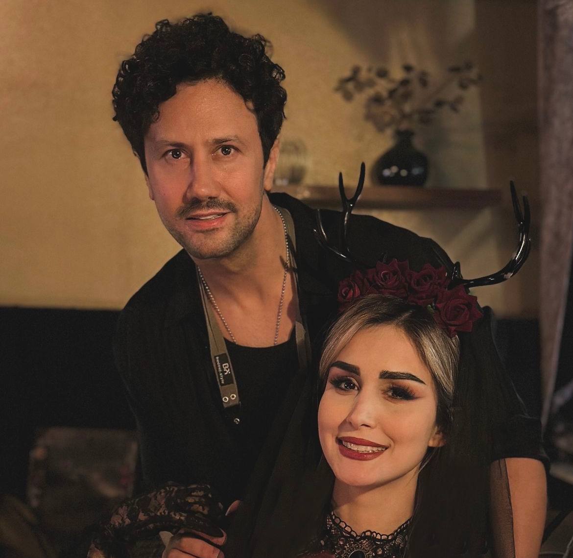 عکس هالووینی شاهرخ استخری و همسرش