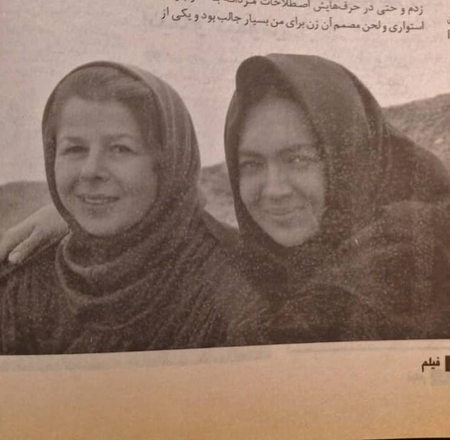 عکس/ نیکی کریمی در کنار فریار جواهریان در پشت صحنه فیلم پری سال ۱۳۷۳