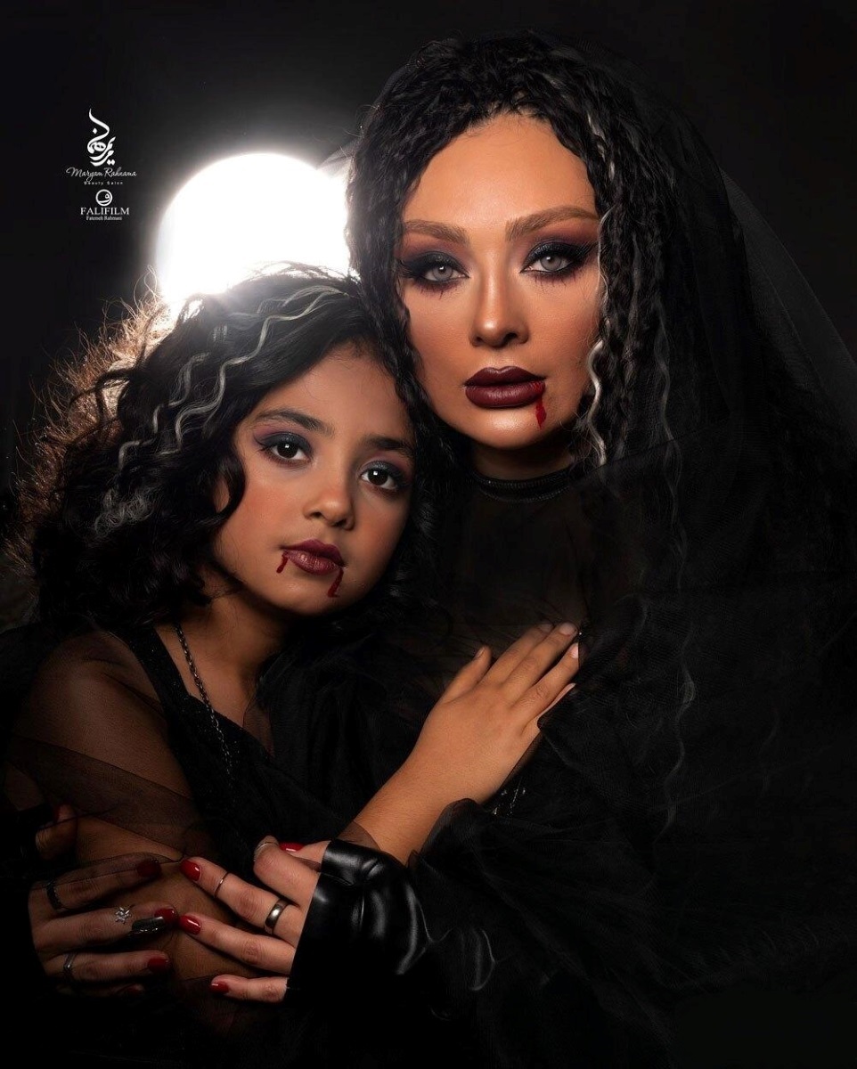 عکس/ گریم هالووینی یکتا ناصر و سوفیا در سالروز تولدش