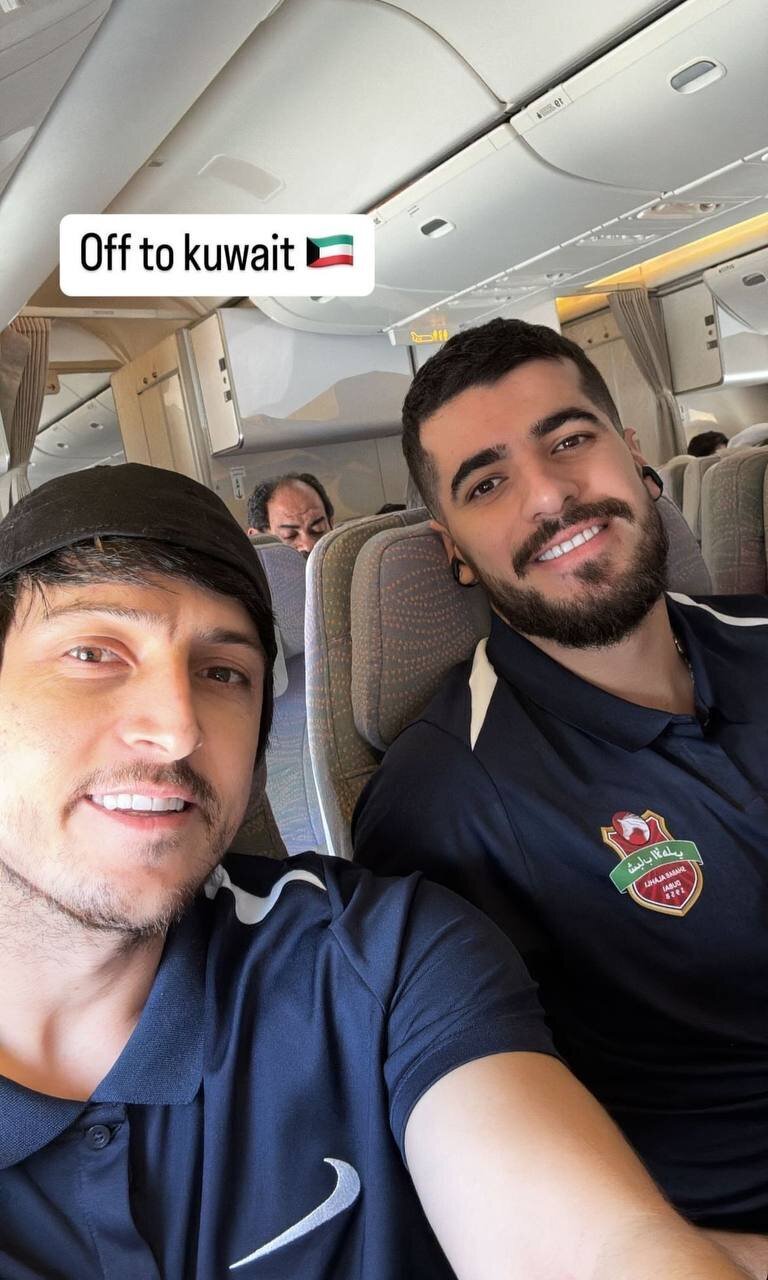 عکس/ پرواز سردار آزمون و عزت‌اللهی به سوی کویت