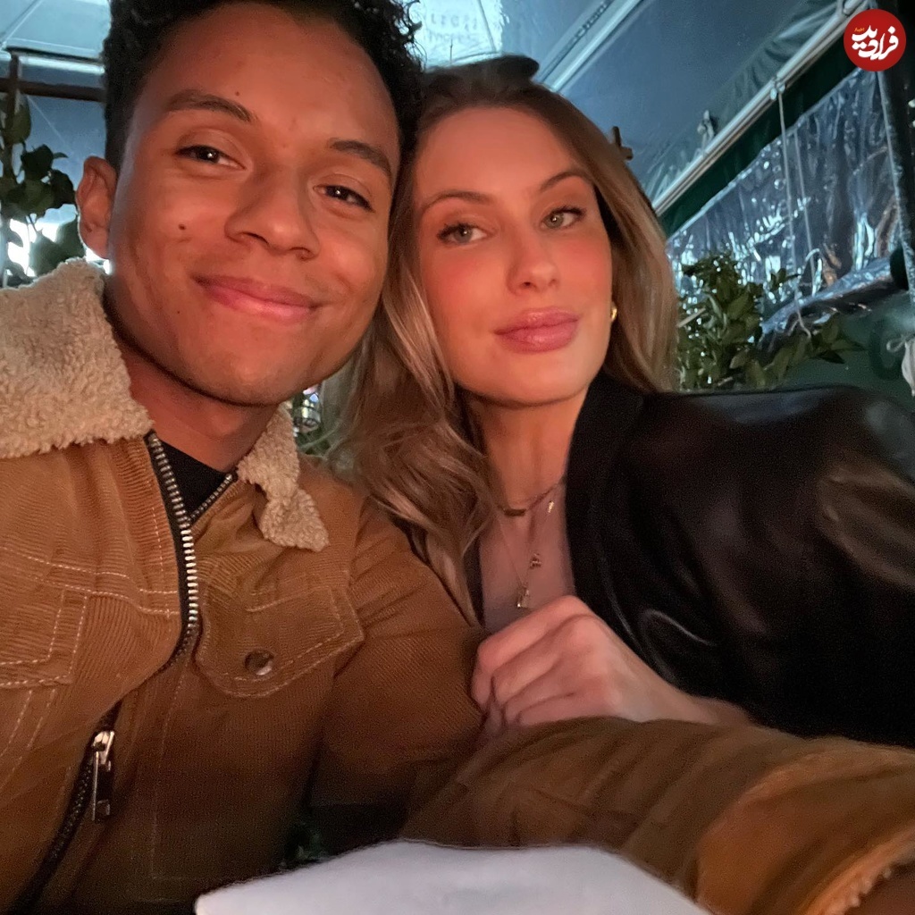 عکس/ عاشقانه‌ای از «جعفر جکسون» برادرزاده مایکل جکسون کنار نامزدش