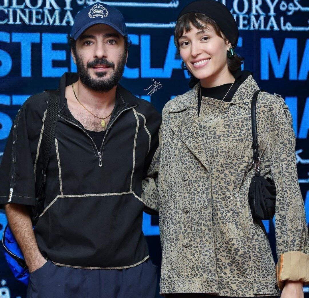 عکس/ پوشش متفاوت نوید محمدزاده در کنار همسرش فرشته حسینی