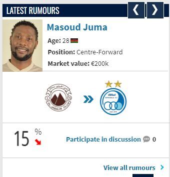 عکس/ احتمال ۱۵ درصدی حضور مهاجم کنیایی در استقلال!