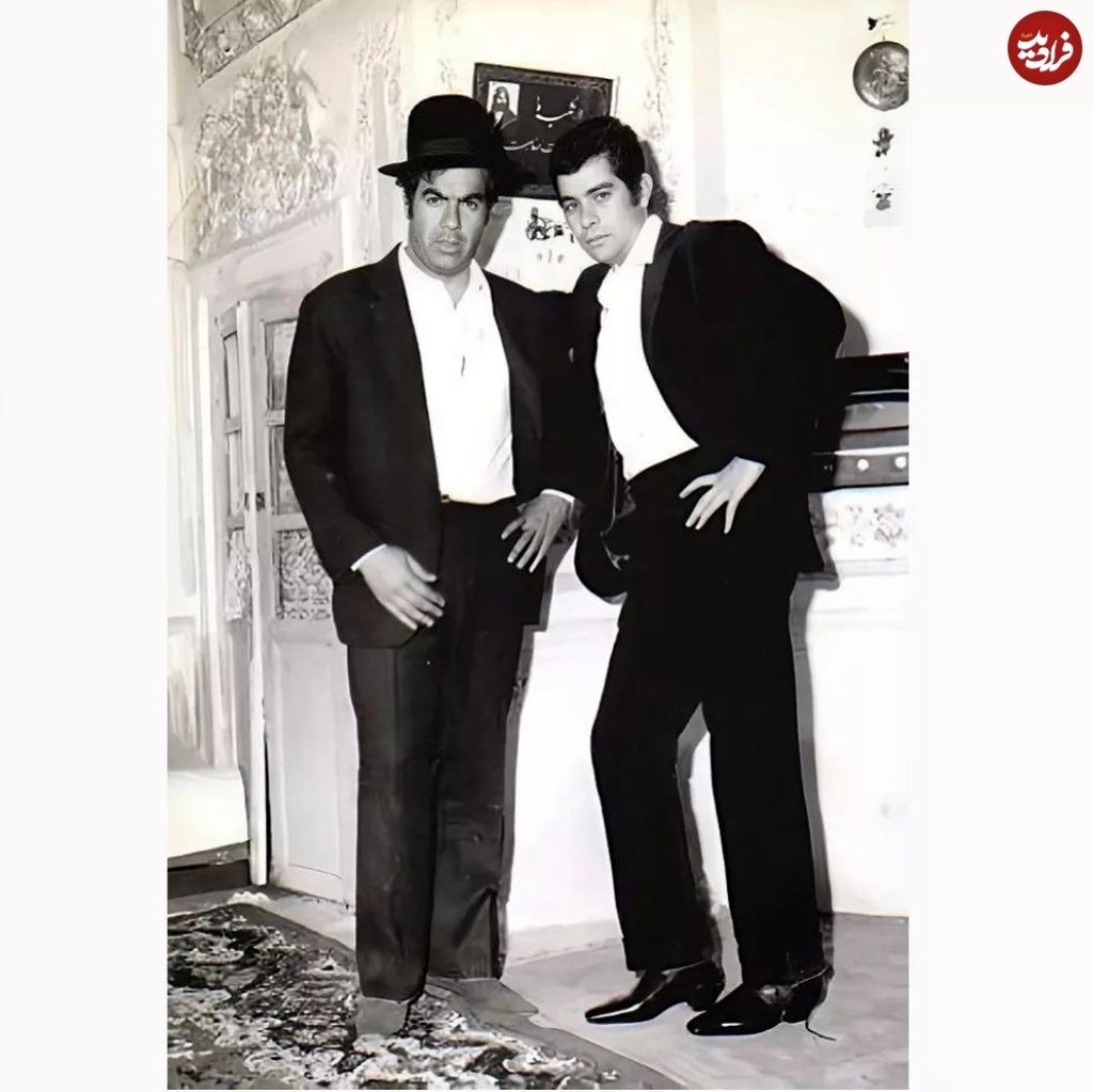 عکس/ ناصر ملک مطیعی و بهروز وثوقی در پشت صحنه قیصر سال ۱۳۴۸