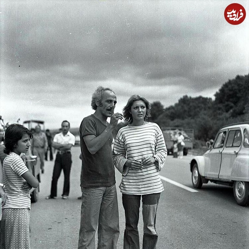 عکس‌های رنگی گوگوش و بهروز وثوقی در پشت صحنۀ فیلم «همسفر» سال ۱۳۵۴