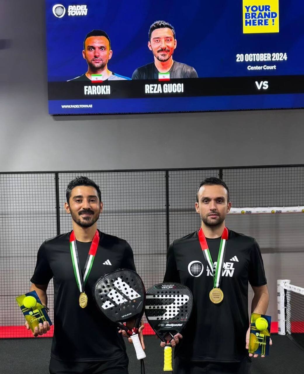 عکس/ قهرمانی قوچان‌نژاد در یک تورنمنت پدل