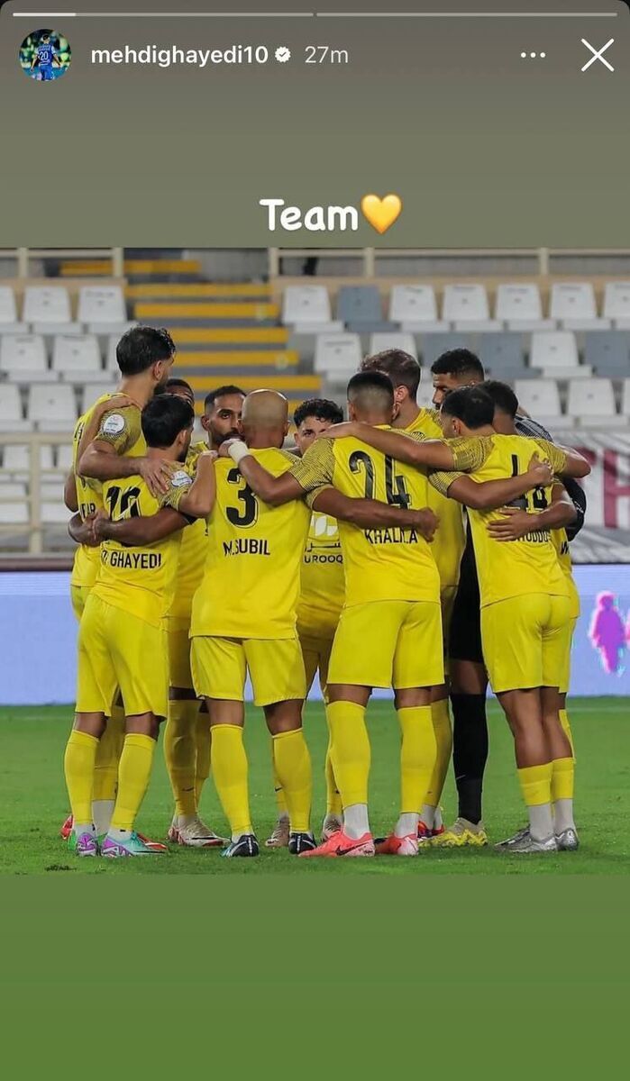 عکس/ رفتار عجیب مهدی قایدی در فوتبال امارات