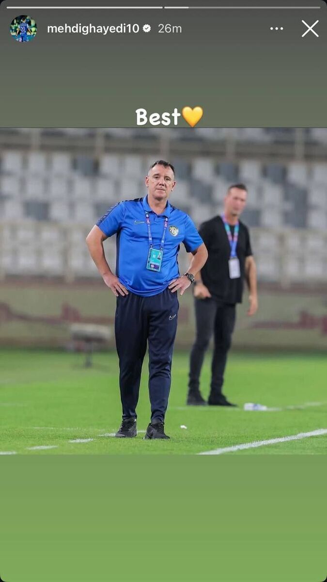 عکس/ رفتار عجیب مهدی قایدی در فوتبال امارات