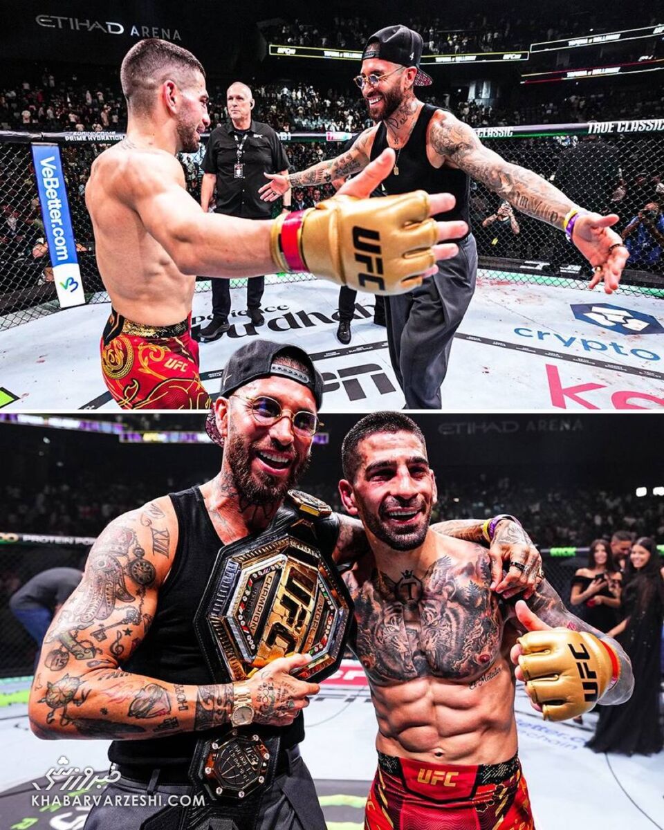 عکس/ تماشای الکلاسیکو نه؛ جشن «سرخیو راموس» در رینگ بوکس