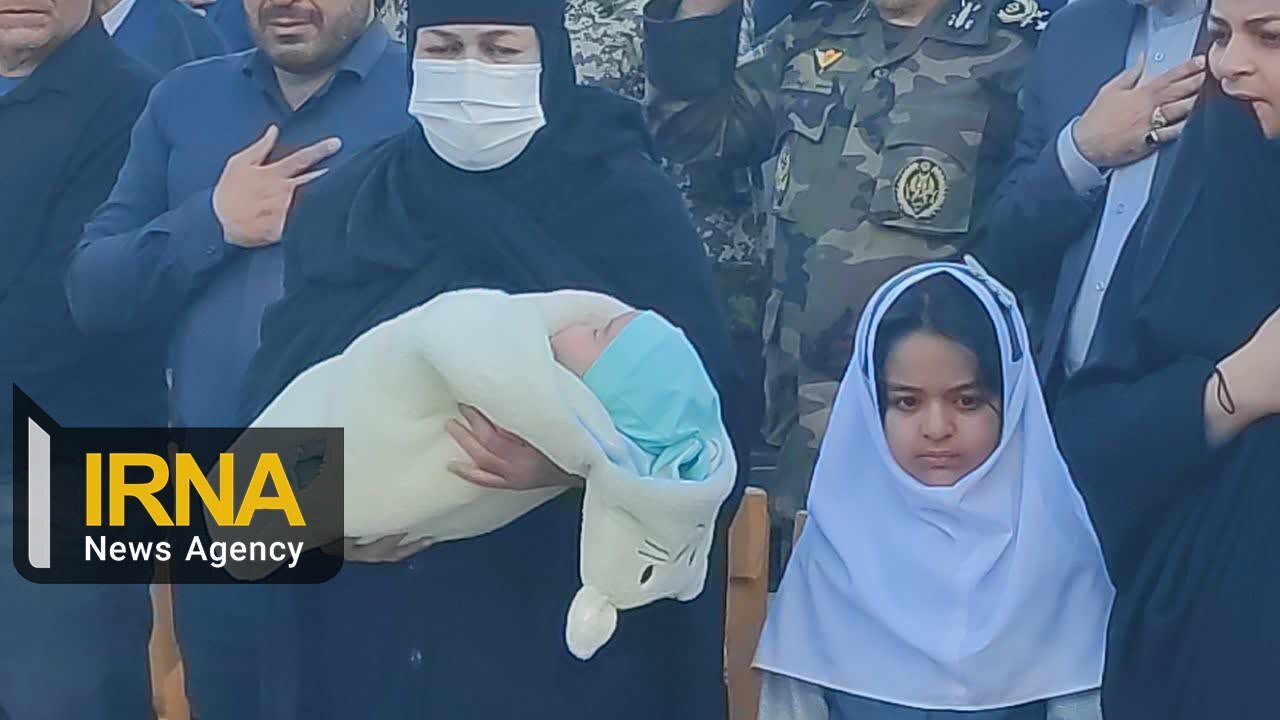 تصویری از فرزند شهید ارتش در حمله نظامی اسرائیل