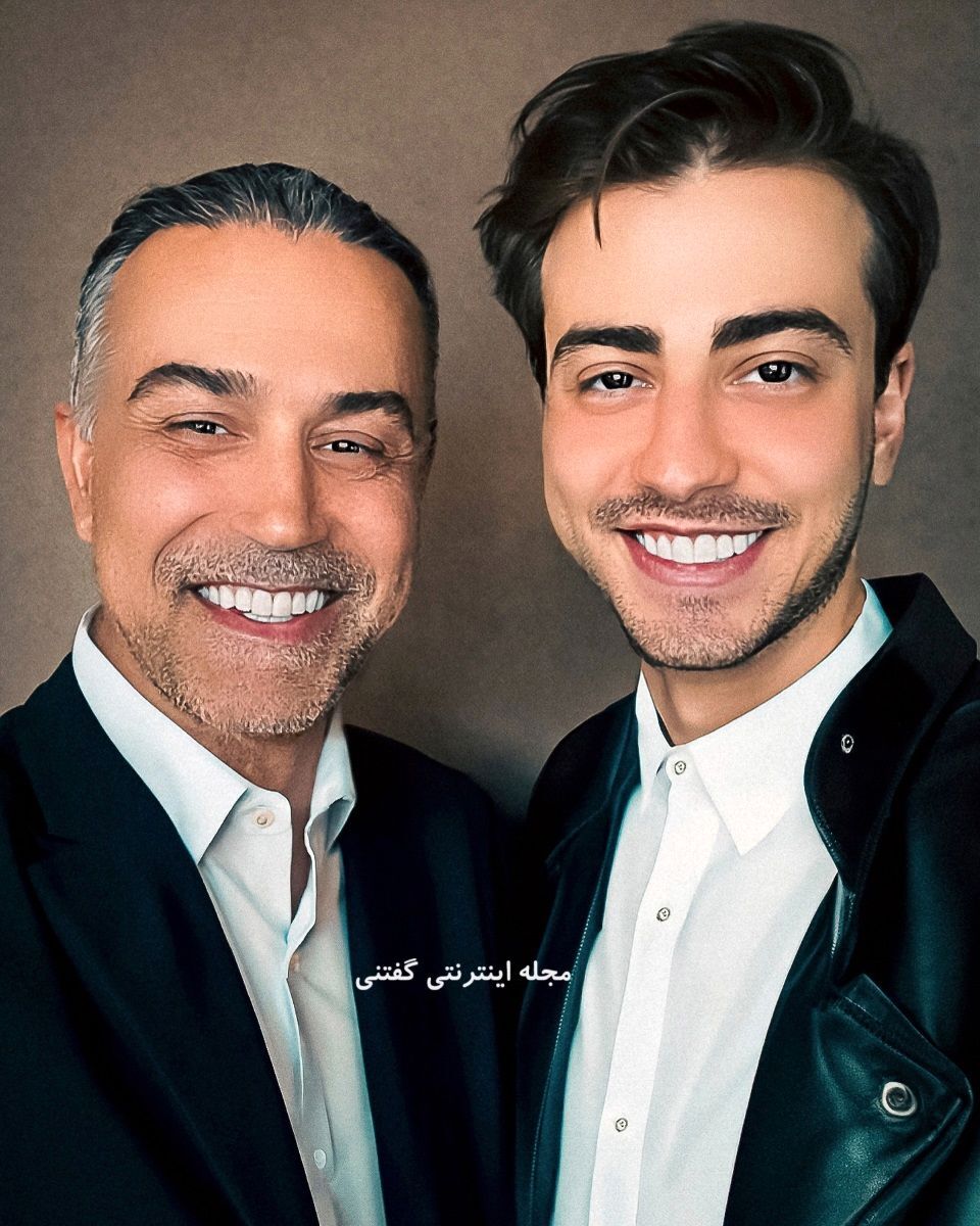 عکس/استایل باورنکردنی دانیال حکیمی ۶۱ ساله در کنار پسر و دخترش