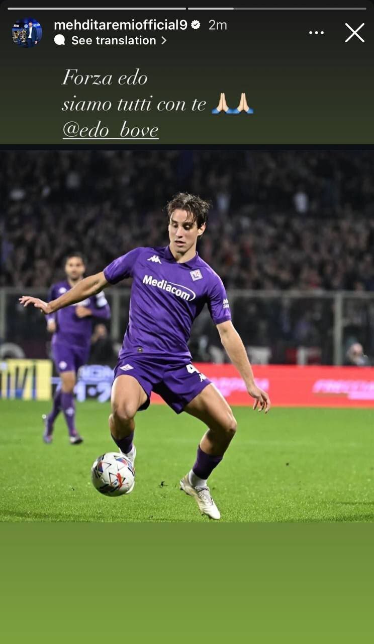 عکس/ واکنش اینستاگرامی مهدی طارمی به اتفاق تلخ بازی با فیورنتینا