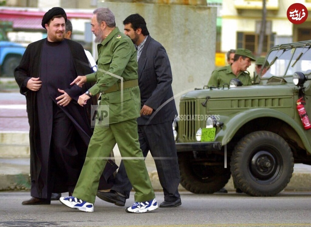 عکس/ دیدار سیدحسن خمینی با فیدل کاسترو در کوبا؛ تابستان سال ۱۳۸۰