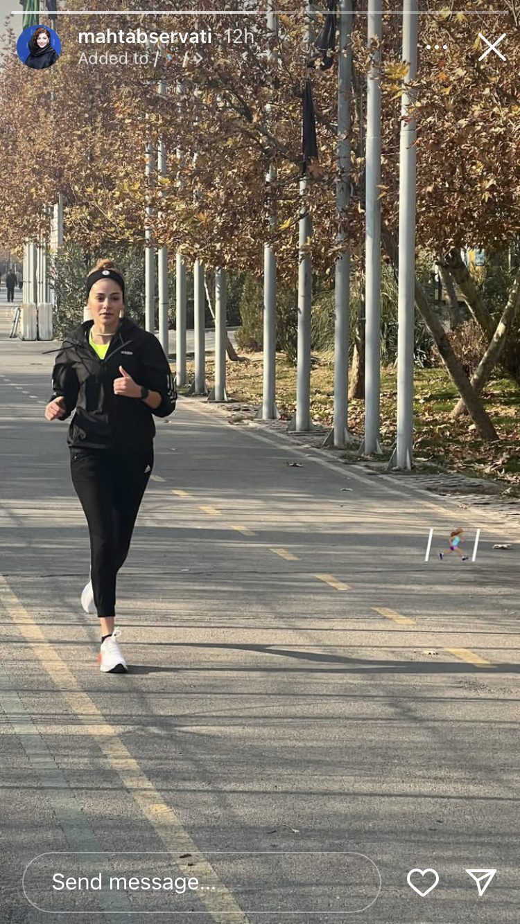 عکس/استایل ورزشی خانم بازیگر در حال دویدن