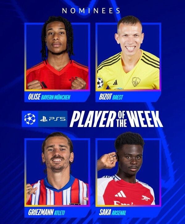 عکس/ معرفی نامزدهای بهترین بازیکن هفته لیگ قهرمانان اروپا