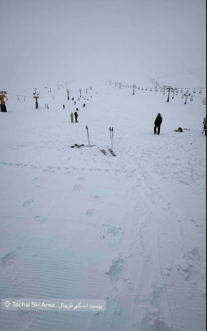 عکس/ برف نیم متری در پیست اسکی توچال و کلاردشت