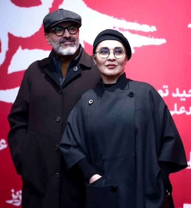 عکس/رویا نونهالی و همسرش در مراسم اکران «عزیز»