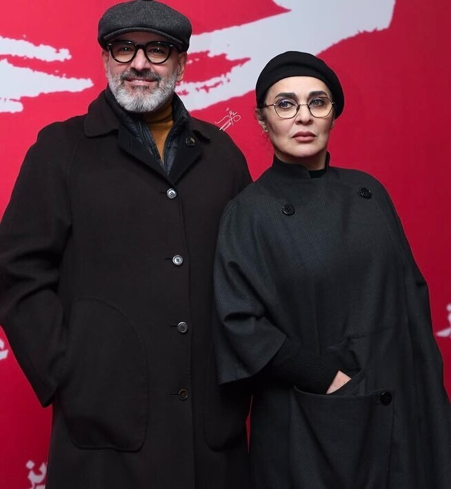 عکس/رویا نونهالی و همسرش در مراسم اکران «عزیز»