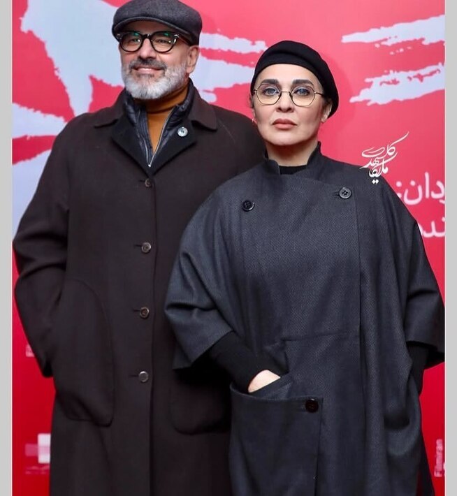 عکس/رویا نونهالی و همسرش در مراسم اکران «عزیز»
