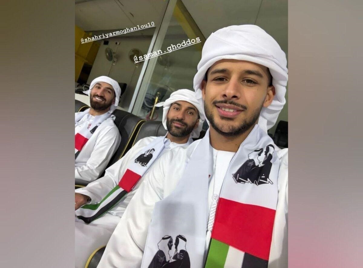 عکس/مهدی قایدی، سامان قدوس و شهریار مغانلو با لباس‌های عربی در استوری اینستاگرام