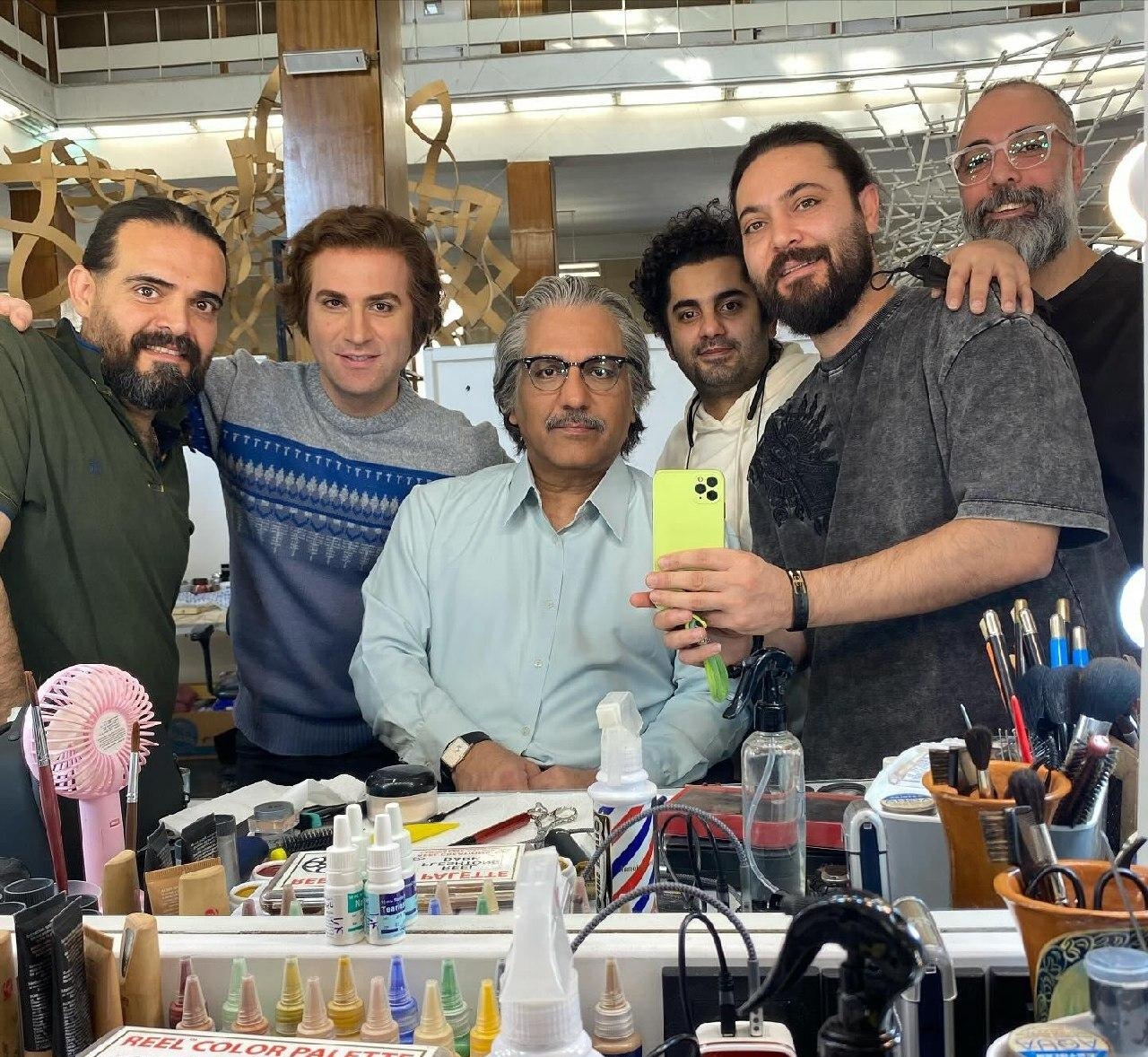 عکس/مهران مدیری و هوتن شکیبا در پشت صحنه تاسیان