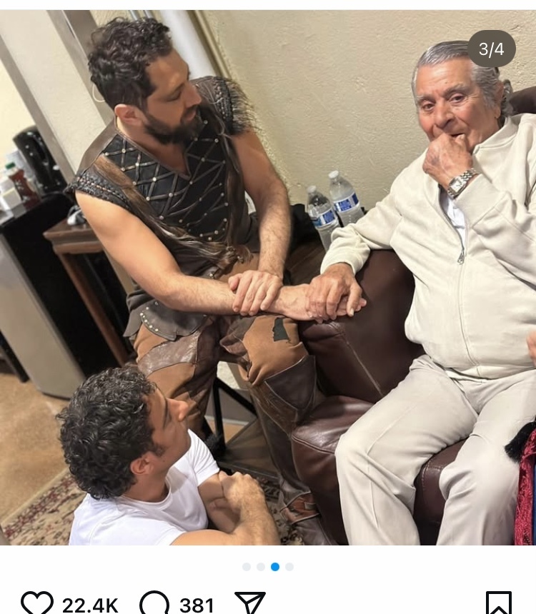 عکس/دل نوشته بهرام رادان بعد از دیدار بهروز وثوقی در آمریکا