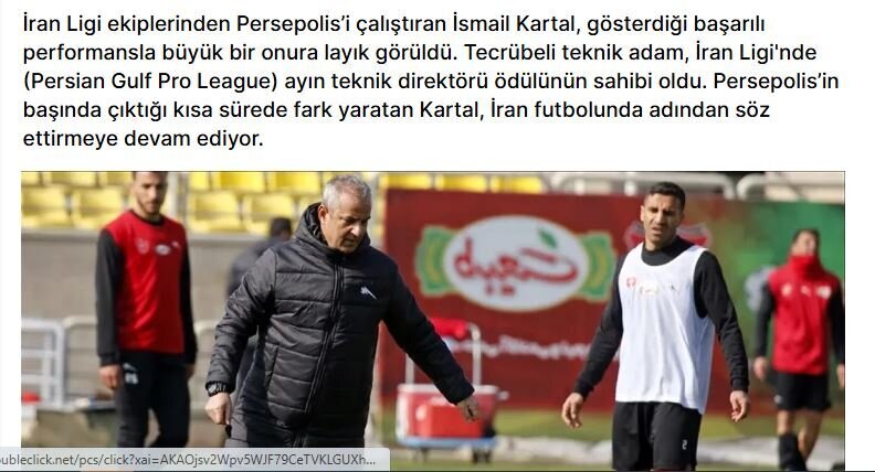واکنش رسانههای ترکیهای به عملکرد کارتال در پرسپولیس واکنش رسانههای ترکیهای به عملکرد کارتال در پرسپولیس