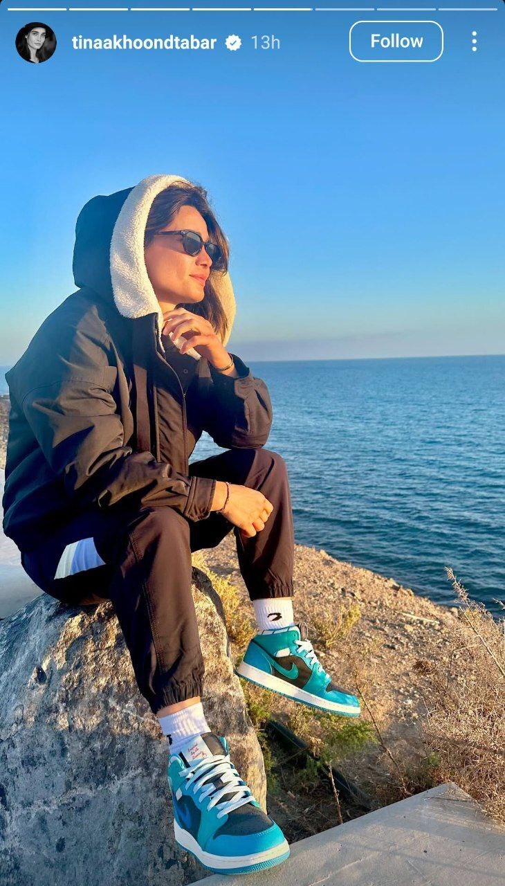 عکس/استایل تینا آخوندتبار کنار دریا