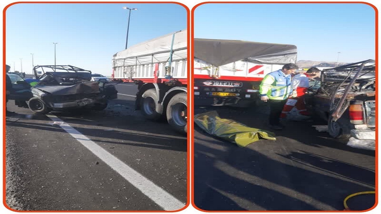 مرگ دلخراش راننده در جاده قم به کاشان