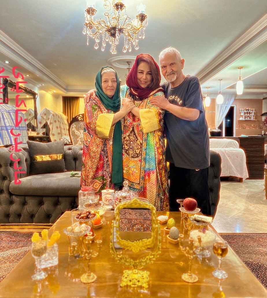 عکس/قاب خانوادگی بهنوش بختیاری در عید نوروز