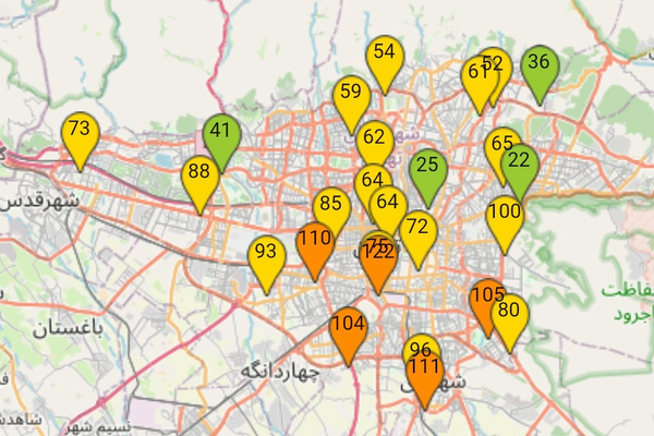 هوای تهران در وضعیت قابل قبول