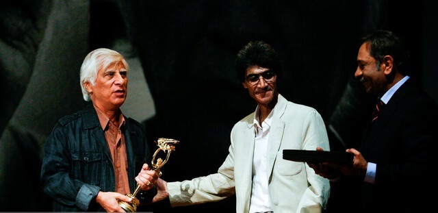 ناصر تقوایی و بهرام بیضایی در یک قاب ناصر تقوایی و بهرام بیضایی در یک قاب