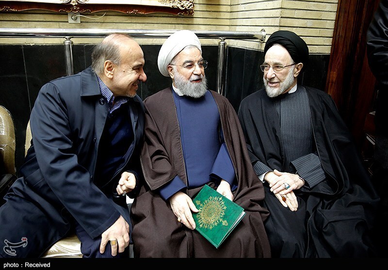 حضور خاتمی و روحانی در مسجد نور + عکس