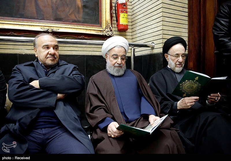 حضور خاتمی و وحانی در مسجد نور + عکس