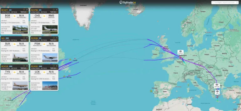 افزایش تحرکات هوایی آمریکا به سمت ایران؛ ماجرا چیست؟