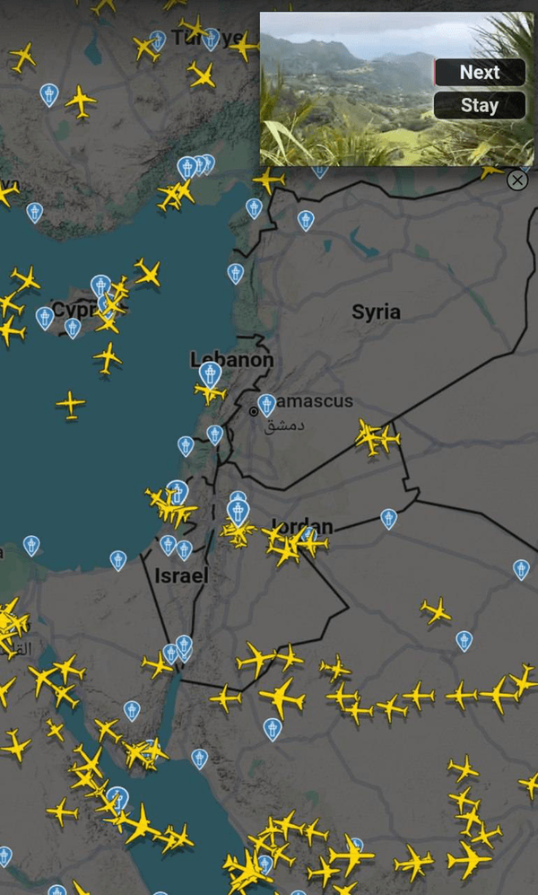 لغو شبانه پرواز ایرلاین‌های بین‌المللی به اسرائیل