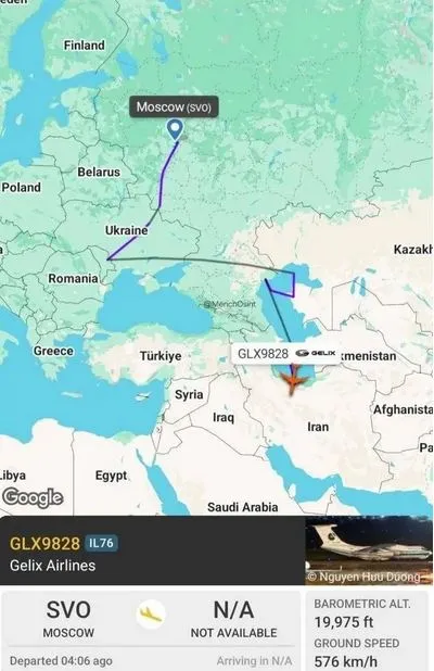 فرود یک فروند هواپیمای نظامی روسیه در ایران