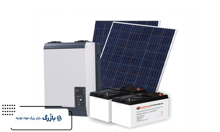 Solar panels and batteries with a battery in front of them  AI-generated content may be incorrect.