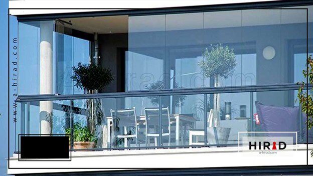 تراس با نمای شیشهای تراس با نمای شیشهای