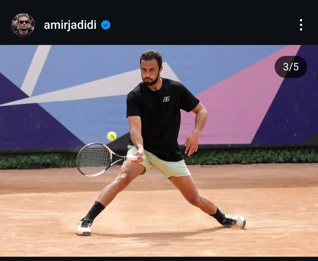 عکس/امیر جدیدی در زمین بازی