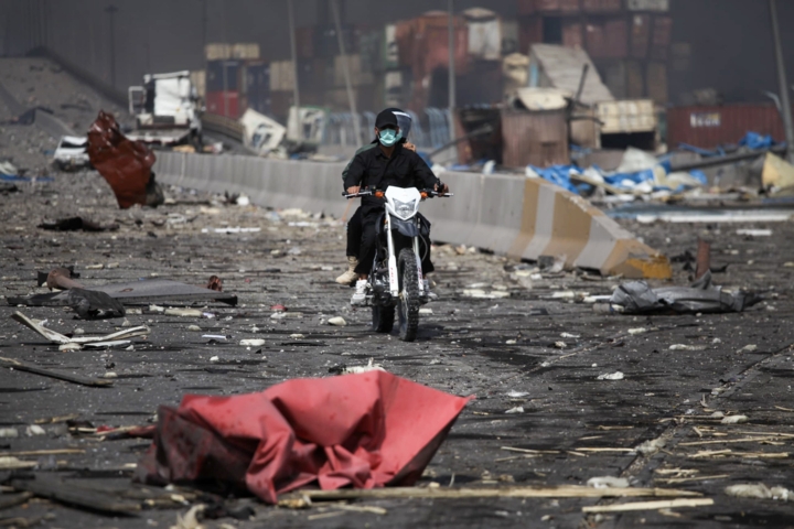 تصاویر دوربین مداربسته از لحظۀ انفجار بندرعباس