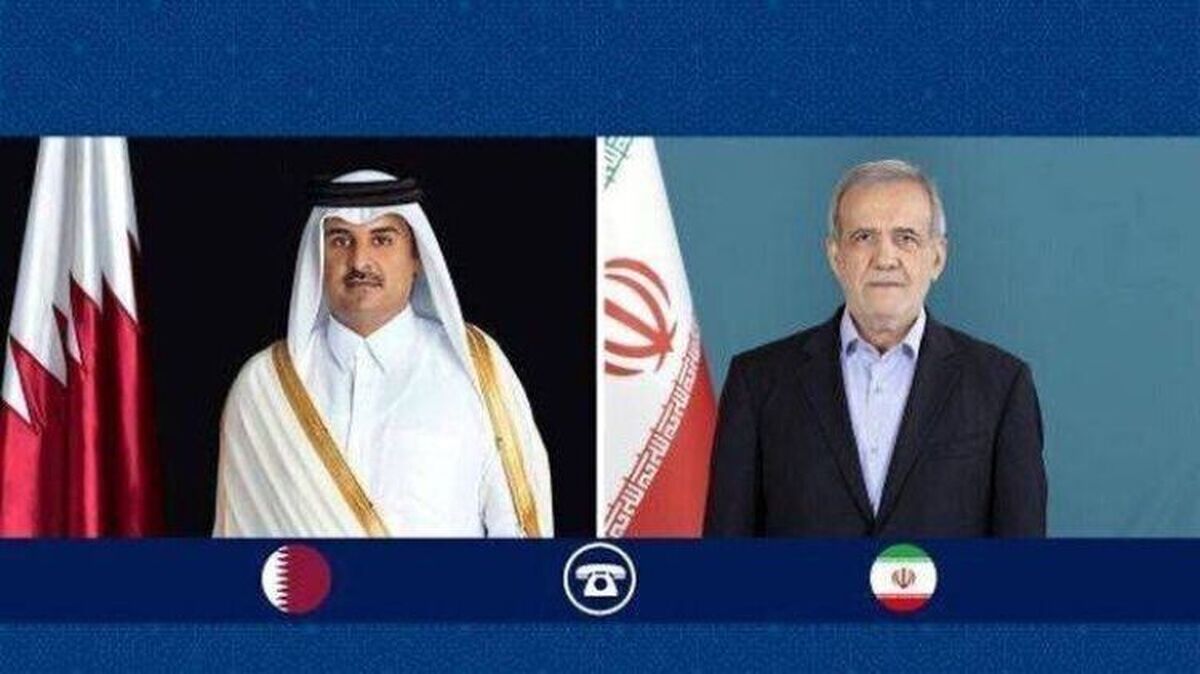 پزشکیان و امیر قطر بر تلاش برای توقف جنایات علیه مردم مظلوم غزه تاکید کردند