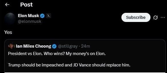 حمایت ایلان ماسک از استیضاح ترامپ حمایت ایلان ماسک از استیضاح ترامپ