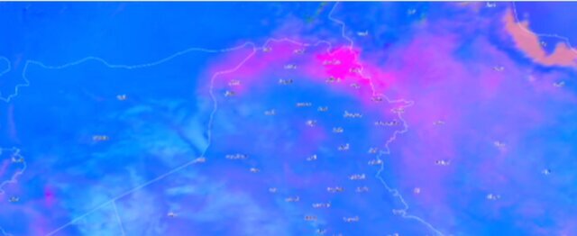 ورود توده عظیم گرد وغبار از مرزهای غربی ایران + عکس