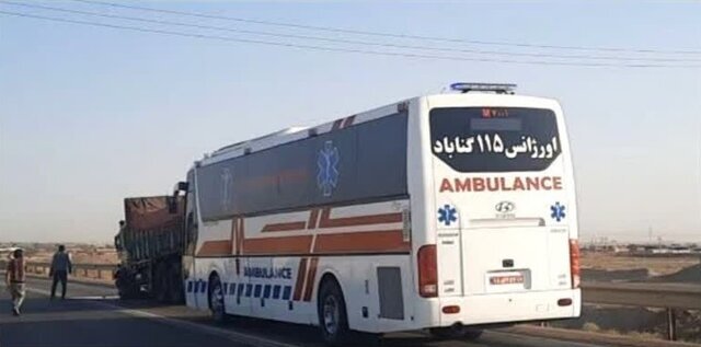 فوتی و 14 مصدوم در تصادف زنجیره‌ای محور گناباد به قاین