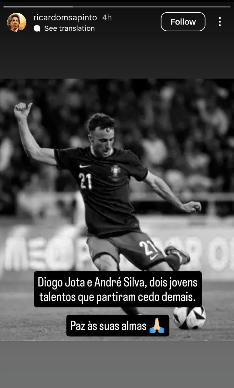 استوری غم‌انگیز سرمربی استقلال برای ژوتا