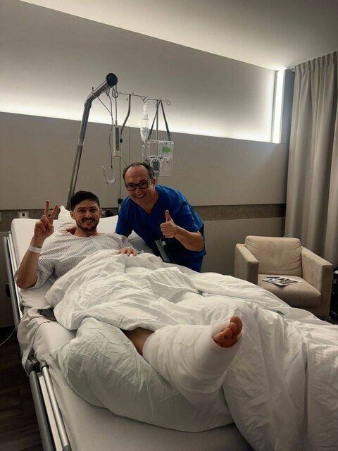 سردار آزمون در سوییس جراحی شد + عکس