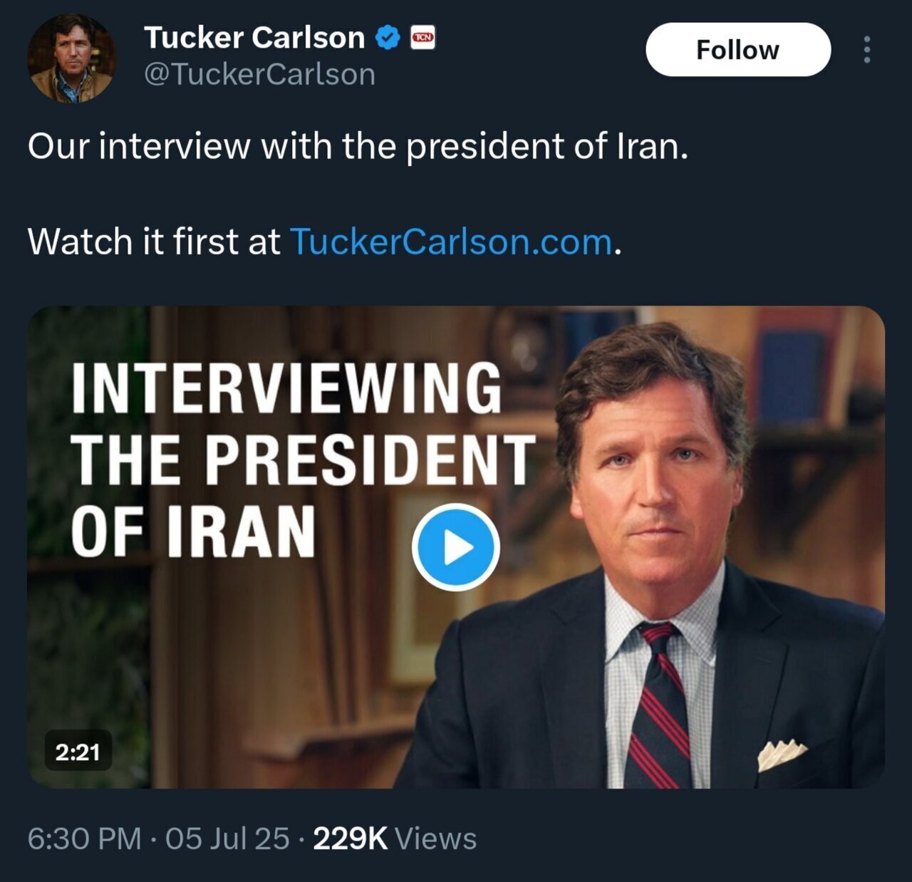 مصاحبه خبرنگار مشهور آمریکایی با پزشکیان