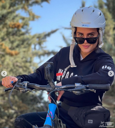 عکس/دوچرخه‌سواری حرفه‌ای الناز شاکردوست