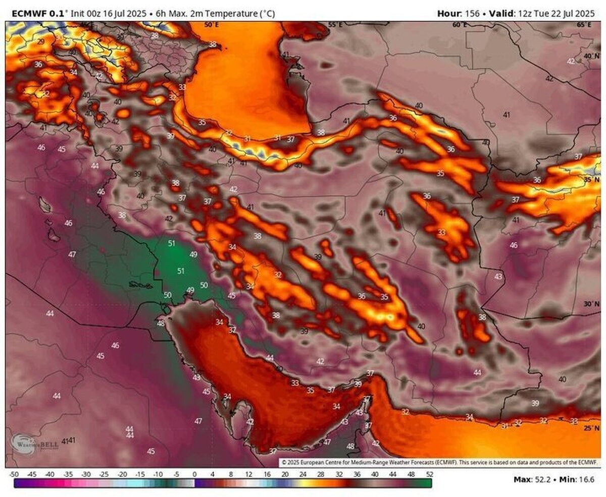 هواشناسی ۱۴۰۴/۴/۲۷؛ موج جدید گرما از امروز وارد ایران می‌شود